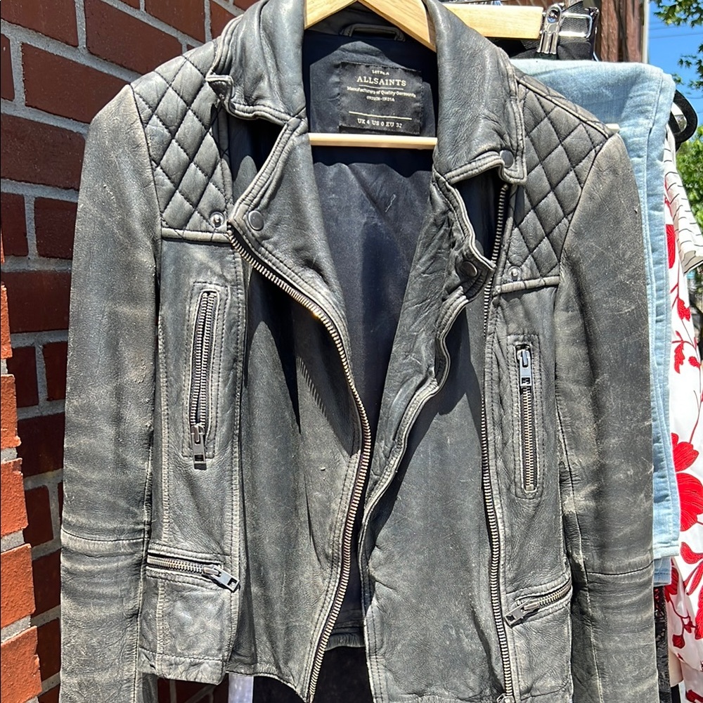 AllSaints Black Leather Jacket